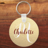 金ゴールドガーリーグラム誕生日パーティー好意の姪の贈り物 キーホルダー (正面)