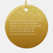 金ゴールドガーリーグリッターグラムおもしろいクールシスター定義 セラミックオーナメント (裏面)