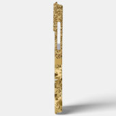 金ゴールドガーリーグリッタースターズモノグラム Case-Mate iPhoneケース (裏面 / 左)