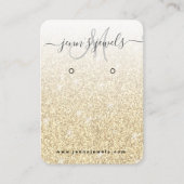 金ゴールドガーリーグリッターロゴジュエリーイヤリング表示 名刺 (正面)