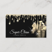 金ゴールドガーリーコマーシャルハウスクリーニングハウスキーピング 名刺 (正面)