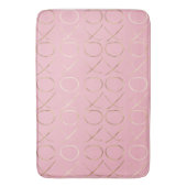 金ゴールドガーリーピンクグラムキソ バスマット (正面縦)