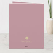 金ゴールドガーリーピンクバレリーナプリンセス1st誕生日 カード (裏面)