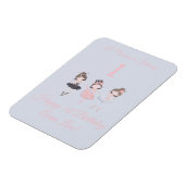 金ゴールドガーリーピンクバレリーナプリンセス1st誕生日 マグネット (左側)