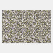 金ゴールドガーリーピンクフローラヒョウ印刷 ラッピングペーパーシート (正面2)