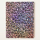 金ゴールドガーリーモノグラム虹色レインボーヒョウ プランナー手帳 (裏面)