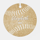 金ゴールドガーリー記念ソフトボール メタルオーナメント (裏面)