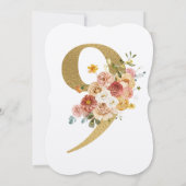 金ゴールドガールズフローラ9thバースデーパーティー招待状 招待状 (裏面)