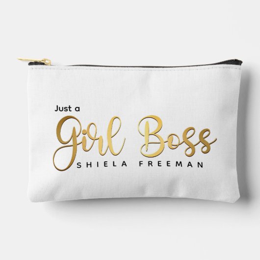 金ゴールドガール最高のボスボスEVER名最高のの追加 アクセサリーポーチ (正面)