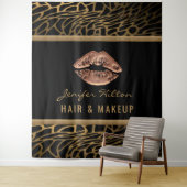 金ゴールドキスをするコンテンポラリー唇 タペストリー (インサイチュ)