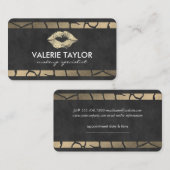 金ゴールドキスダブルラックスストライプアポイントメント 予約カード (正面/裏面)