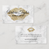 金ゴールドキスルクースアポイントメント/グリッタートリム 予約カード (正面/裏面)