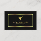 金ゴールドキックボクシング – 武術アーツビジネスカード 名刺 (正面)