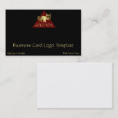 金ゴールドキツネロゴ 名刺 (正面/裏面)