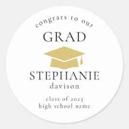 金ゴールドキャップおめでとう大学院卒業クラシック2023 Roo ラウンドシール