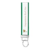 金ゴールドキャップタッセル年名追加の卒業キーホルダー リストバンドキーホルダー (鍵ボトム)