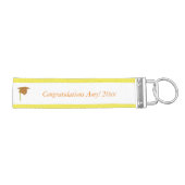 金ゴールドキャップタッセル年名追加の卒業キーホルダー リストバンドキーホルダー (鍵右)