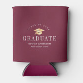 金ゴールドキャップマルーン卒業 缶クーラー (正面)