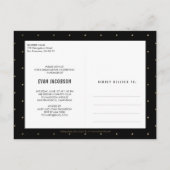 金ゴールドキャップ編集可能カラー卒業はがき 案内ポストカード (裏面)