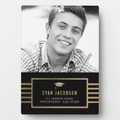 金ゴールドキャップ編集可能カラー卒業フォトプラーク フォトプラーク (正面)