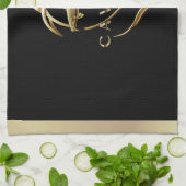 金ゴールドキャビアロゴ/キッチンタオル キッチンタオル (折り畳み)