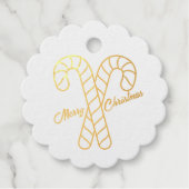 金ゴールドキャンディキャンズレッドストッキング格言メリークリスマス フェイバータグ (正面)