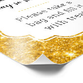 金ゴールドキャンディビュッフェ赤ちゃんシャワーサイン フォトプリント            (角)