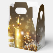 金ゴールドキャンドルクリスマスエレガントホリデー フェイバーボックス (オープン)
