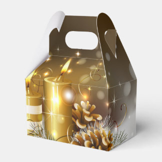 金ゴールドキャンドルクリスマスエレガントホリデー フェイバーボックス