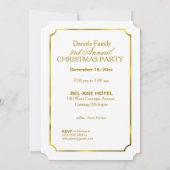 金ゴールドキャンドルクリスマスパーティーエレガントホリデー 招待状 (裏面)