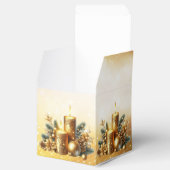 金ゴールドキャンドルクリスマスホリデーギフトボックス フェイバーボックス (オープン)