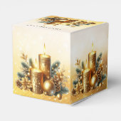 金ゴールドキャンドルクリスマスホリデーギフトボックス フェイバーボックス (裏面サイド)