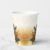 金ゴールドキャンドルクリスマスホリデー紙カップ 紙コップ (右)
