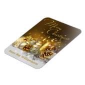 金ゴールドキャンドルメリークリスマスホリデー マグネット (左側)