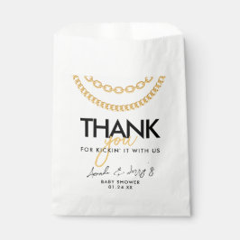 金ゴールドキューバリンクチェーンヒップホップベビーシャワー フェイバーバッグ