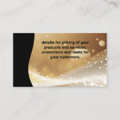 金ゴールドキラキラキラキラのボケ | QRコード 名刺 (裏面)