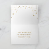 金ゴールドキラキラキラキラキラ小さな星ありがとう カード (内部)