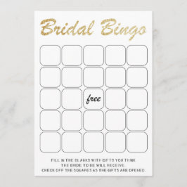 金ゴールドキラキラブライダルシャワービンゴゲーム 招待状