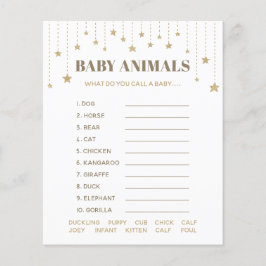 金ゴールドキラキラ小さな星シャワーベビーアニマルゲーム