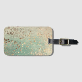 金ゴールドキラキラ星の海の緑 ラゲッジタグ