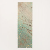 金ゴールドキラキラ星オンシーグリーン ヨガマット (裏面)