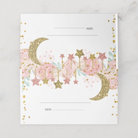 金ゴールドキラキラ赤ちゃんシャワー座席表 プレイスカード (外部開封)