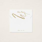 金ゴールドキラキラ輝くネックレスディスプレイカード (正面)