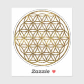 金ゴールドキラキラ輝く生命の花 シール (シート)