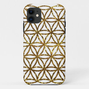 金ゴールドキラキラ輝く生命の花 iPhone 11 ケース