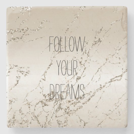 金ゴールドキラキラ輝グラデーションき ストーンコースター (正面)