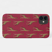 金ゴールドキラフスタイリッシュブルゴーニュモダンシックスタイリッシュ Case-Mate iPhoneケース (裏面(横))