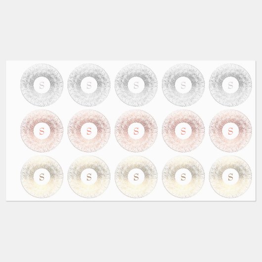 金ゴールドキラモノグラム ラベル (シート)