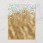 金ゴールドキリスト救世主クリスチャン・クリスマス エンクロージャーカード (裏面)