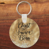 金ゴールドキリスト救世主クリスチャン・クリスマス キーホルダー (正面)